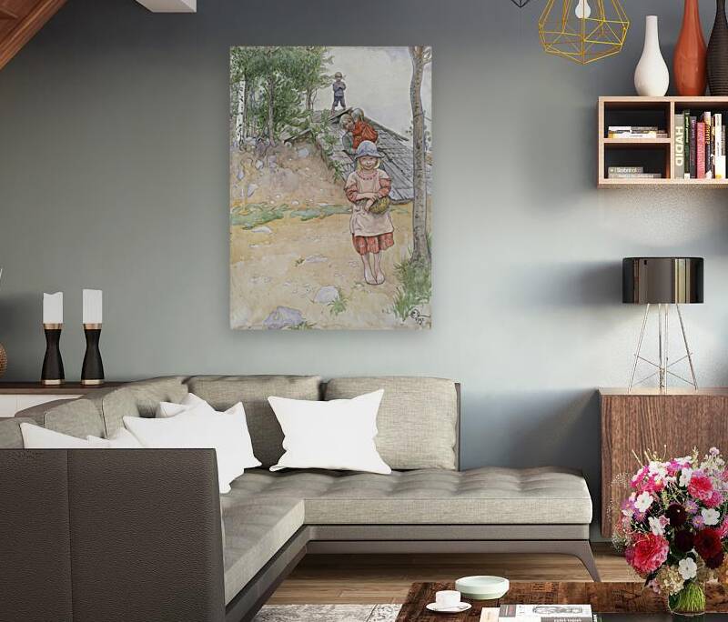 By the Cellar [1917] by Carl Larsson [1853–1919] Reproduction