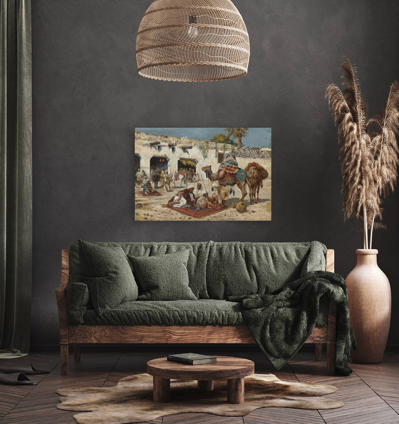 Caravan at rest by Giuseppe Gabani [1846–1899] Reproduction