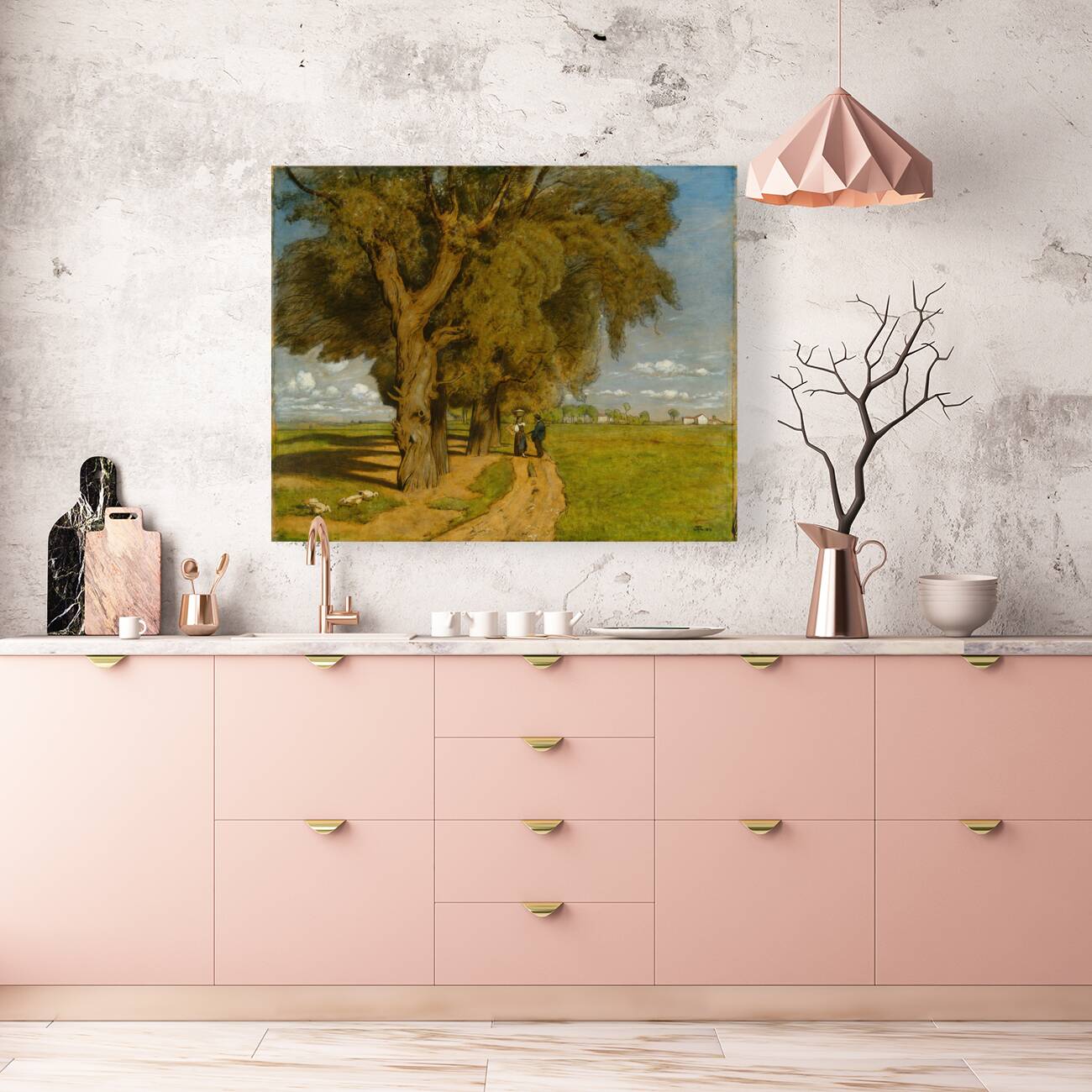 Summer [Landscape near Karlsruhe] [1891] by Hans Thoma [1839–1924] Reproduction