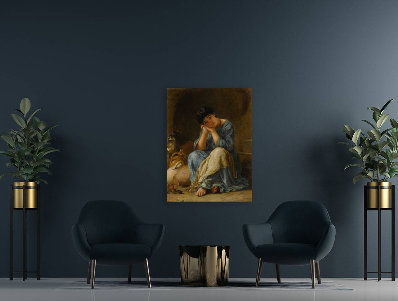 The Ionian Pottery Seller [1881] by Edwin Long [1829–1891] Reproduction