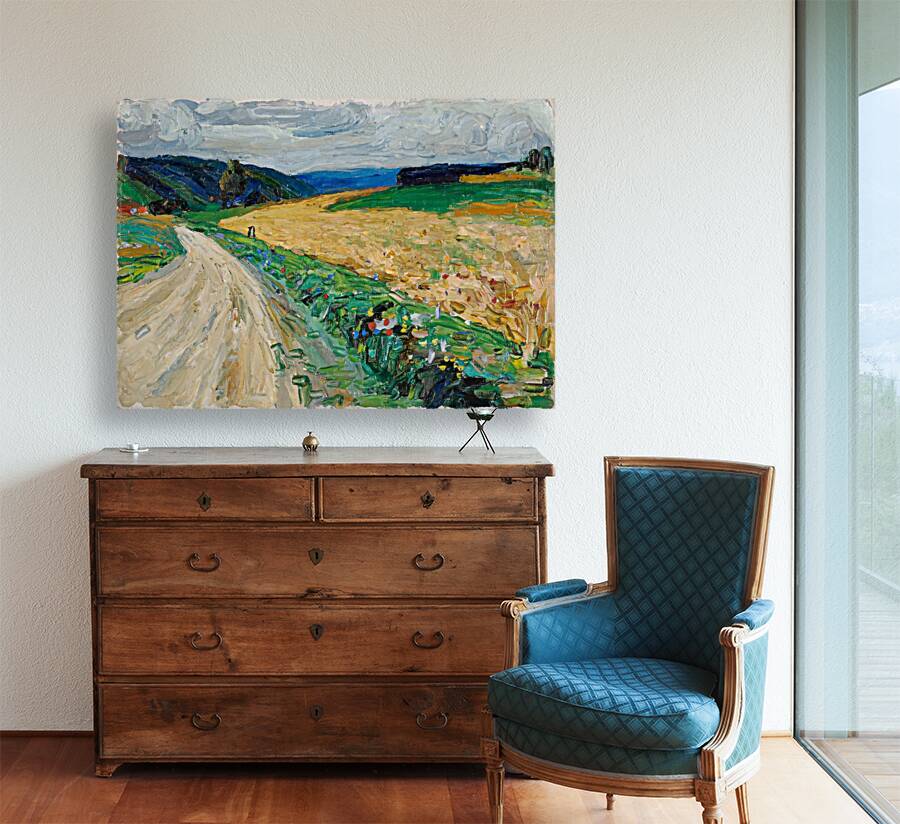 Kallmünz – Nature study on the yellow stagecoach [1903] by Wassily Kandinsky [1866–1944] Reproduction