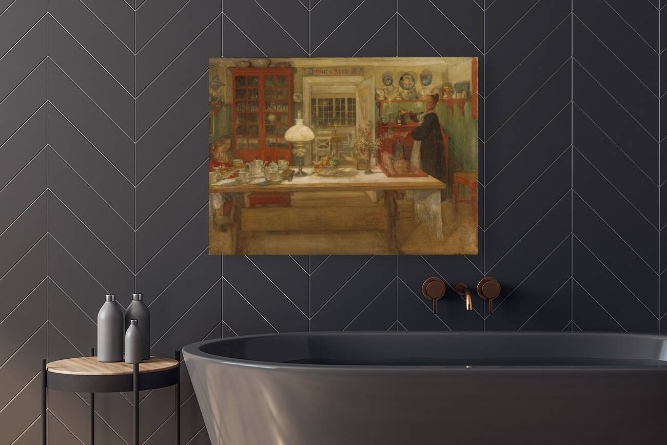 Getting Ready for a Game [1901] by Carl Larsson [1853–1919] Reproduction