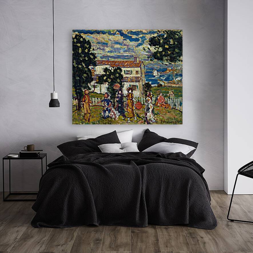 New England Village by Maurice Prendergast [1858–1924] Reproduction