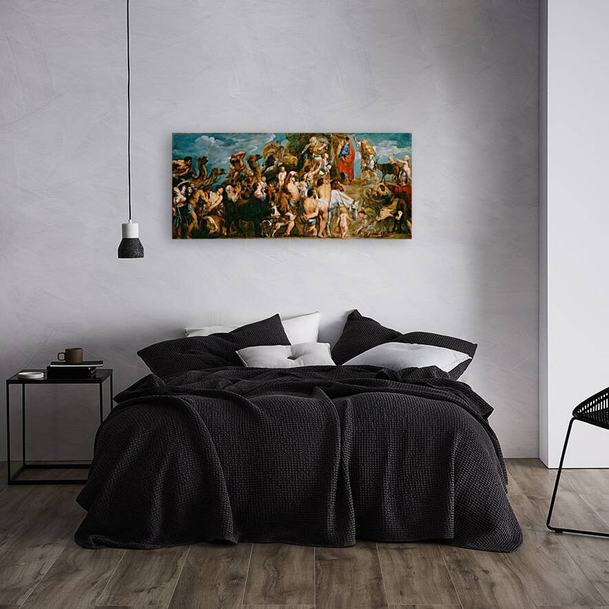 Moses Striking Water from the Rock [1645–1650] by Jacob Jordaens [1593–1678] Reproduction