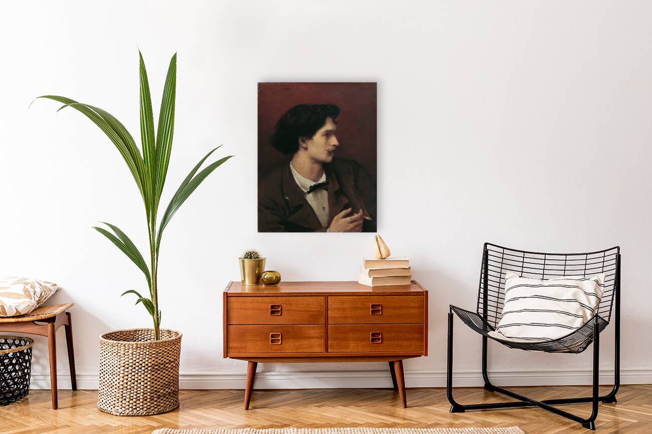 Self–portrait with cigarette [1871] by Anselm Feuerbach [1829–1880] Reproduction