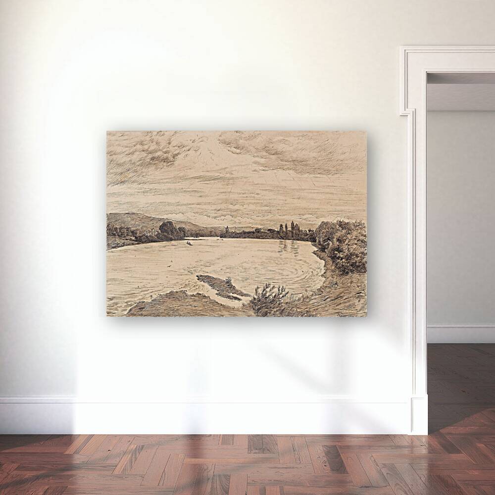 Am Wehr [Ca. 1870–1890] by Hans Thoma [1839–1924] Reproduction