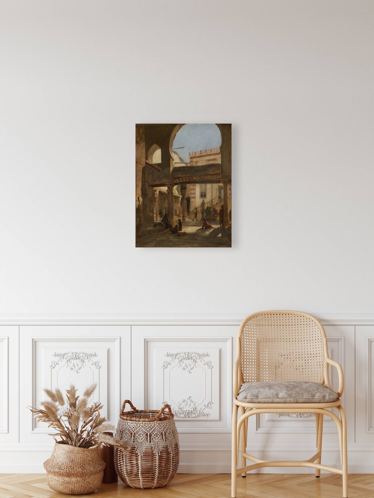 Szene im Kalaun Moscheen Komplex Kairo [1876] by Franz von Lenbach [1836–1904] Reproduction