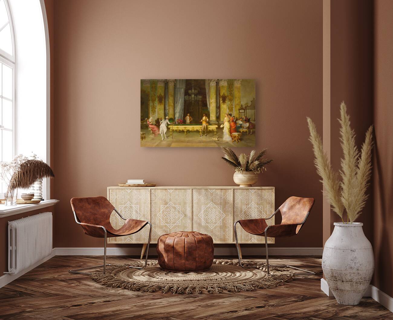 A Game Of Billiards by Francesco Beda [1840–1900] Reproduction