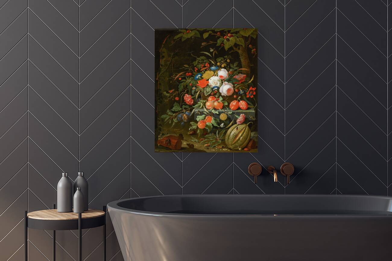 Flowers and Fruit by Abraham Mignon [1640–1679] Reproduction