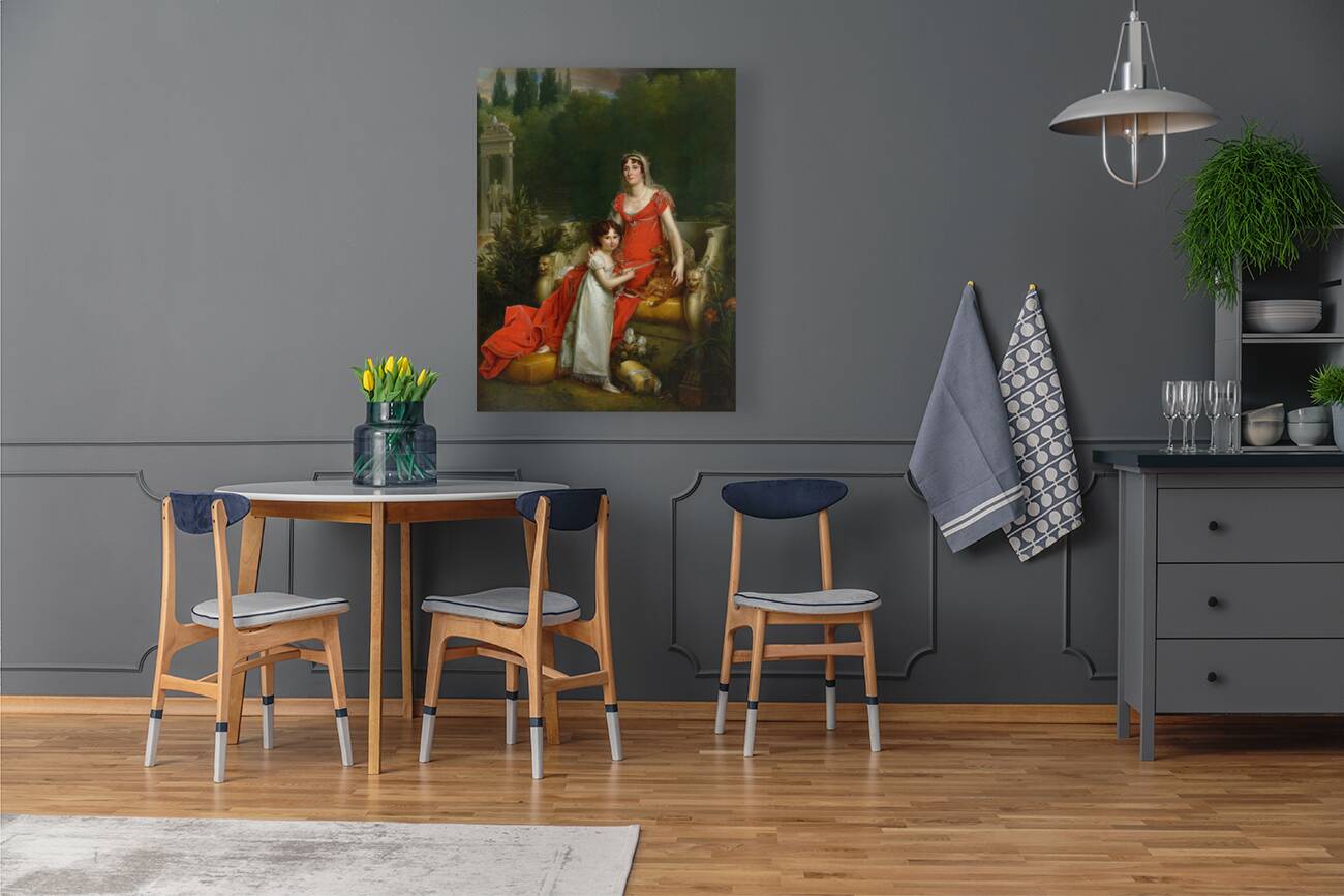 Elisa Bonaparte with her daughter Napoleona Baciocchi [1810] by François Gérard [1770–1837] Reproduction