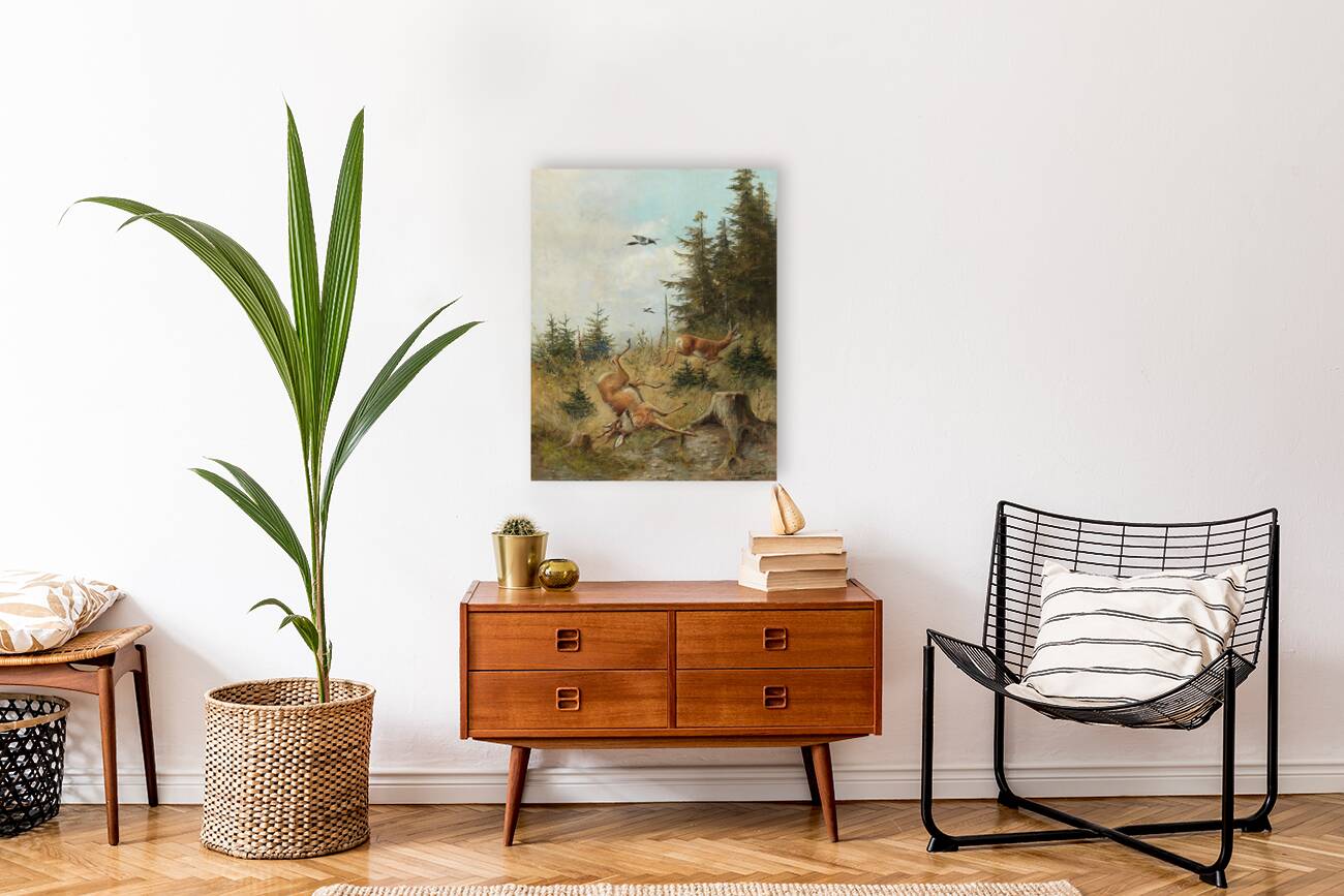 The Hunt [1890] by Moritz Müller [1841–1899] Reproduction