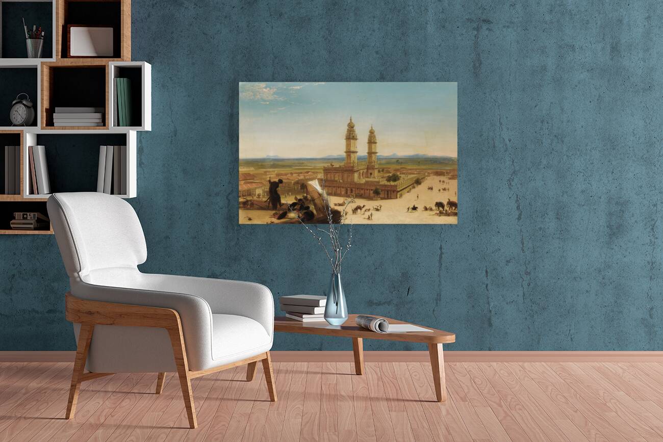 Oriental Landscape with Mosque by Alberto Pasini [1826–1899] Reproduction