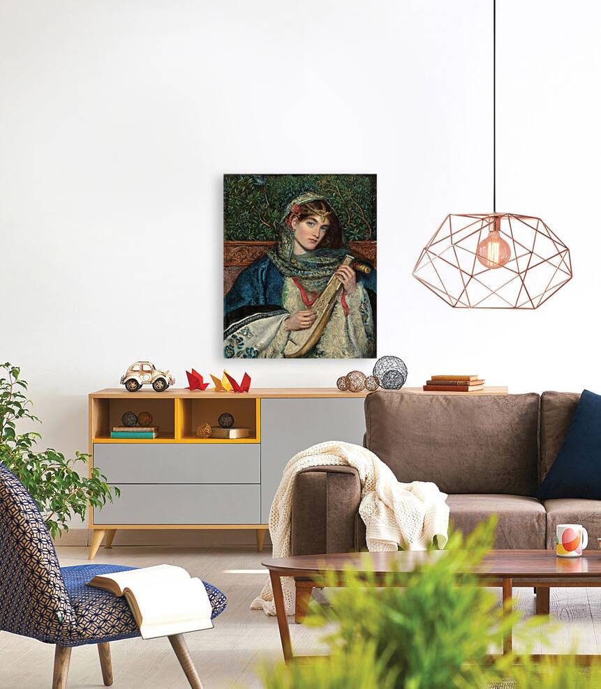 The Mandolin [1866] by James Smetham [1821–1889] Reproduction