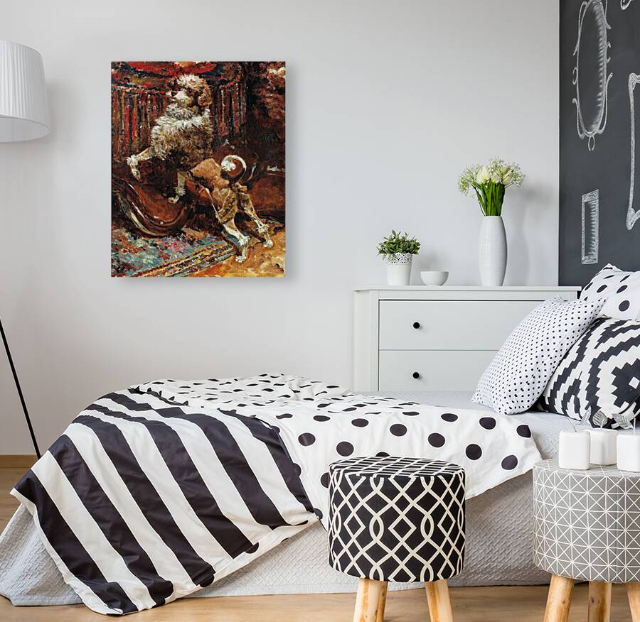 The Poodle Of The artist ‘s Mother Clipped Like A Lion by René Princeteau [1843–1914] Reproduction