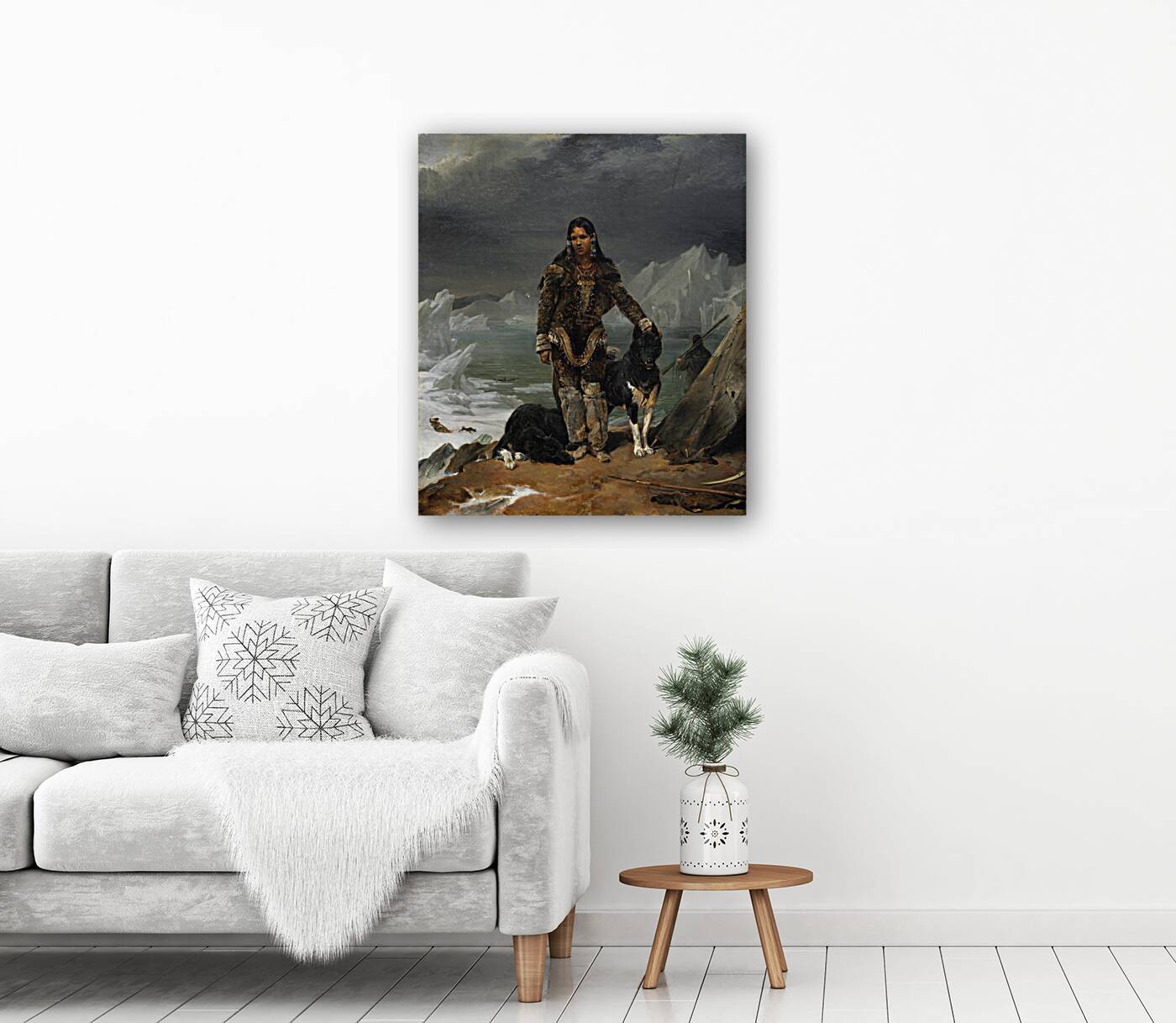 A Woman from the Land of Eskimos [1826] by Léon Cogniet [1794–1880] Reproduction