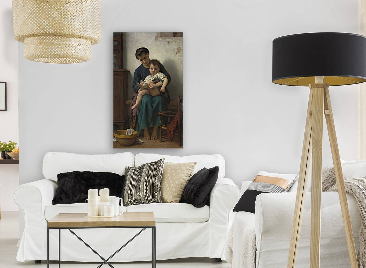 La grande soeur [1877] by William Bouguereau [1825–1905] Reproduction