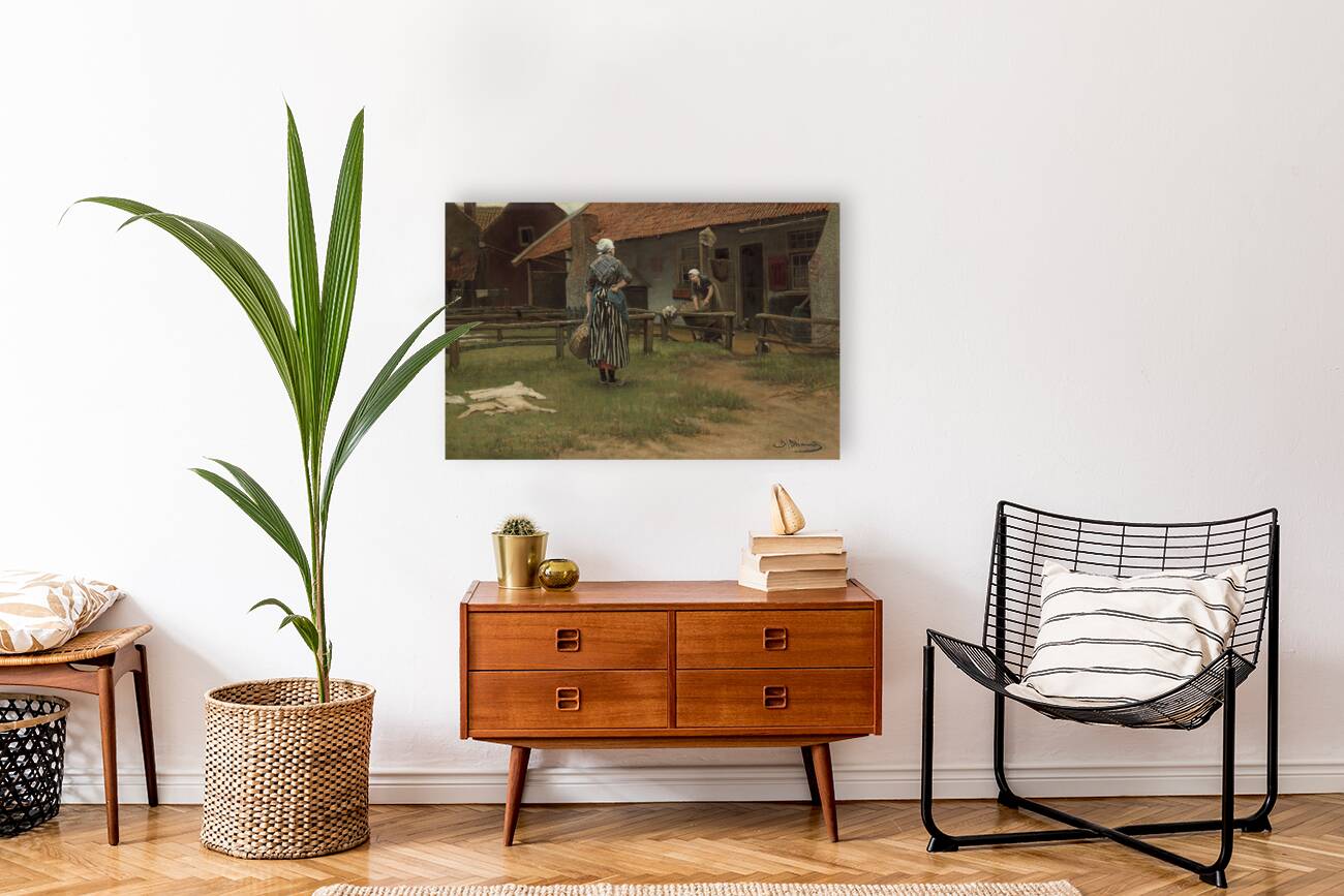 Washing day by Bernardus Johannes Blommers [1845–1915] Reproduction