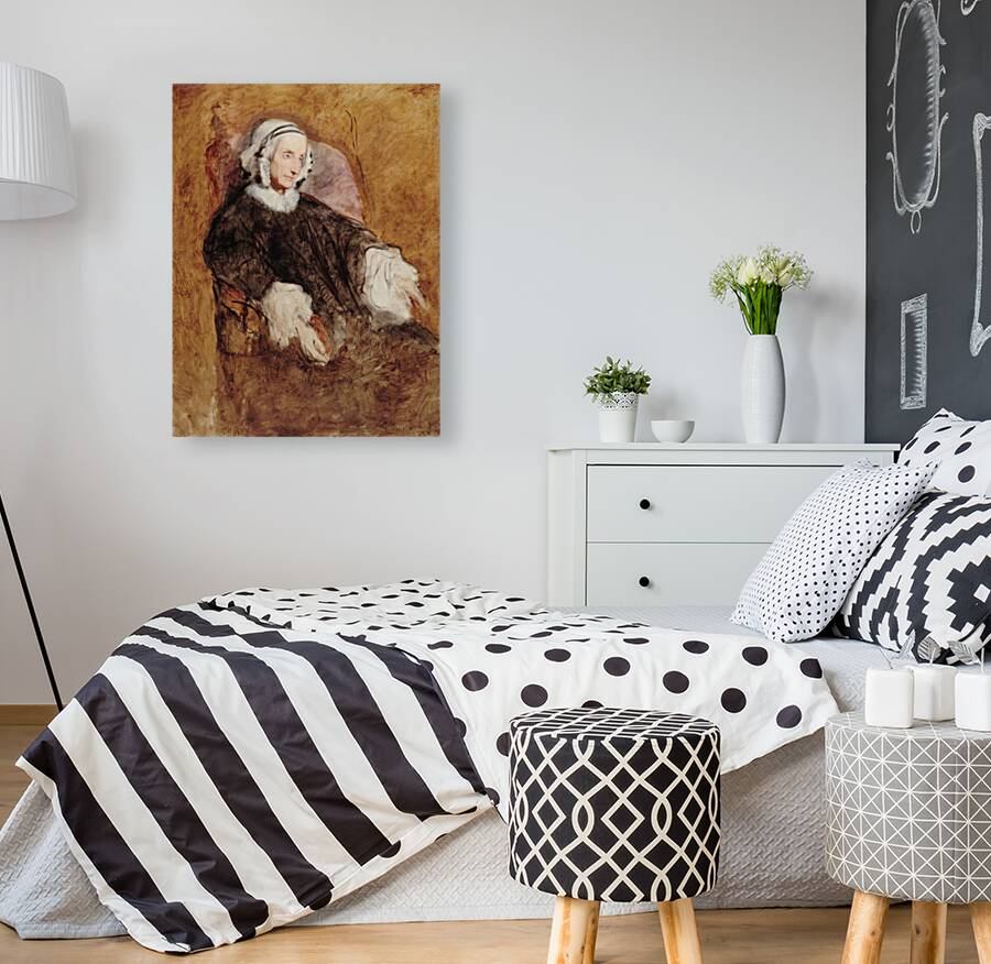 Portrait de la Reine Marie–Amélie en deuil [1857] by Ary Scheffer [1795–1858] Reproduction