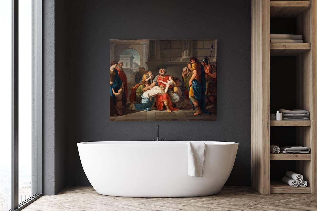 The Blind Oedipus Commending his Children to the Gods [1784] by Bénigne Gagneraux [1756–1795] Reproduction