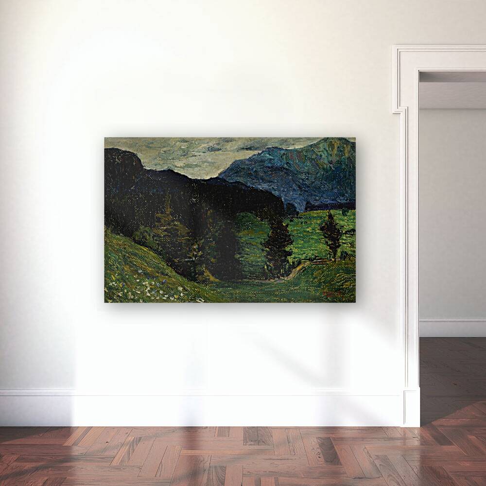 Kochel—Mountains with Firs [1902] by Wassily Kandinsky [1866–1944] Reproduction