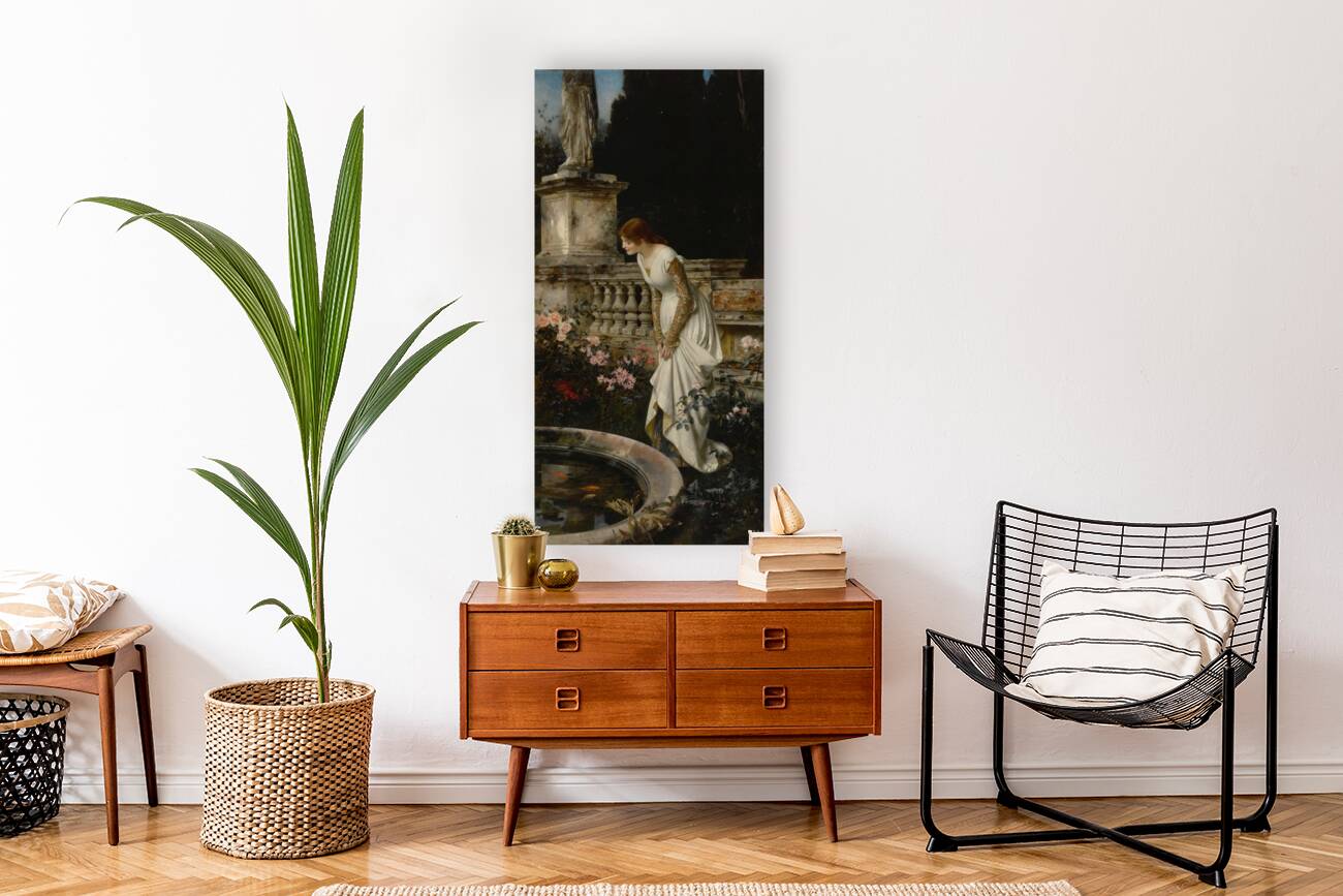 The Koi Pond [1883] by Eduard Niczky [1850–1919] Reproduction