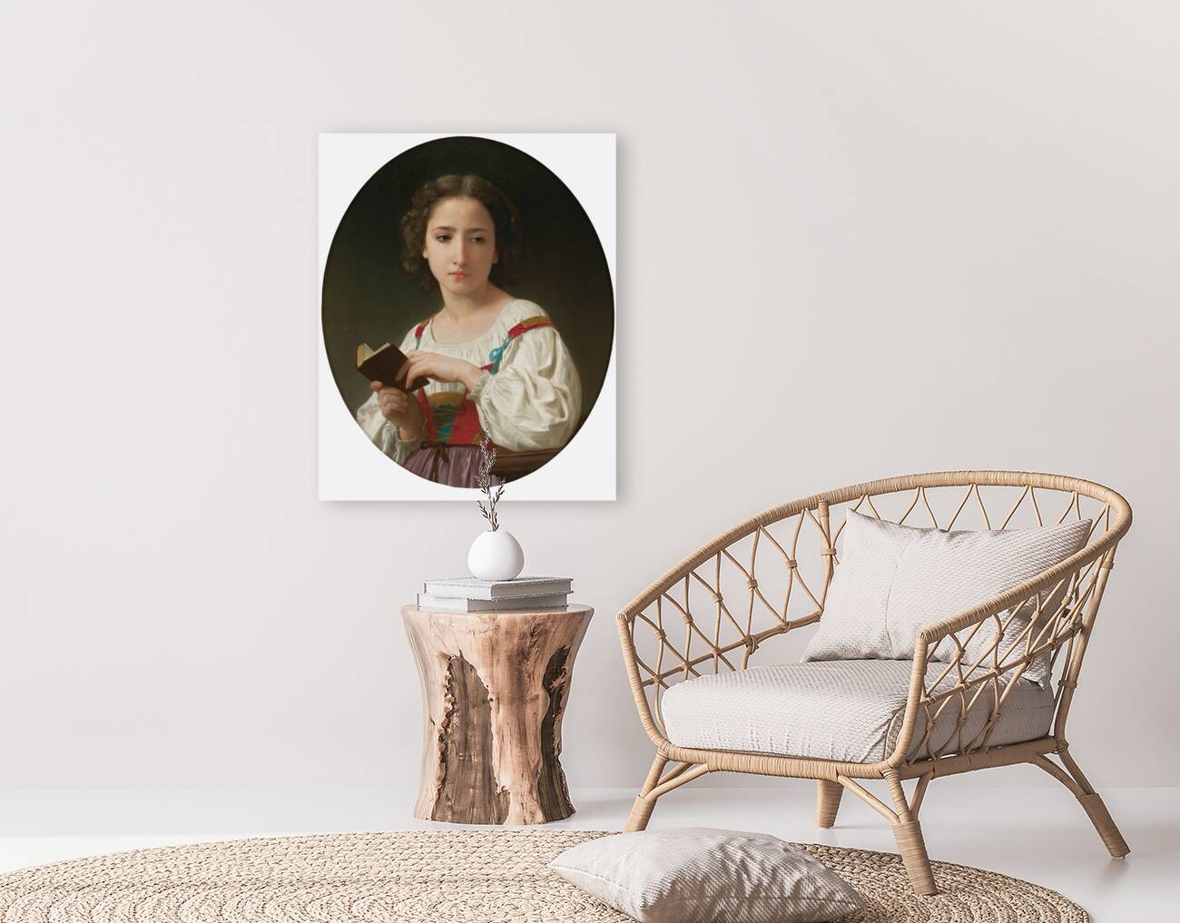 Le Livre D’heures [1867] by William Bouguereau [1825–1905] Reproduction