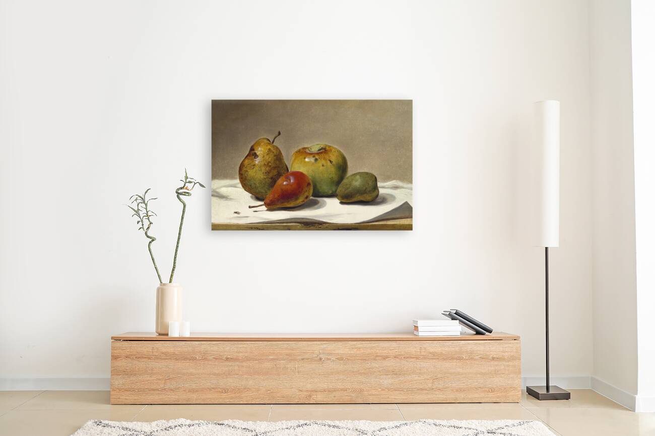Three Pears and an Apple [1857] by David Johnson [1827–1908] Reproduction