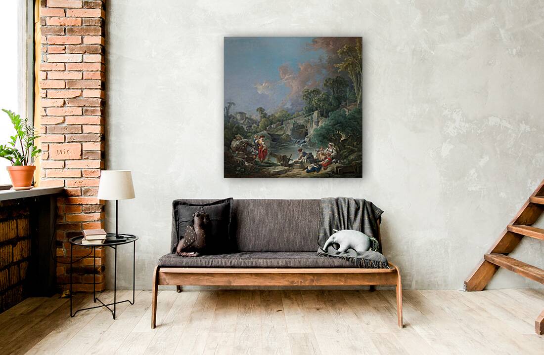 Washerwomen [1768] by François Boucher [1703–1770] Reproduction