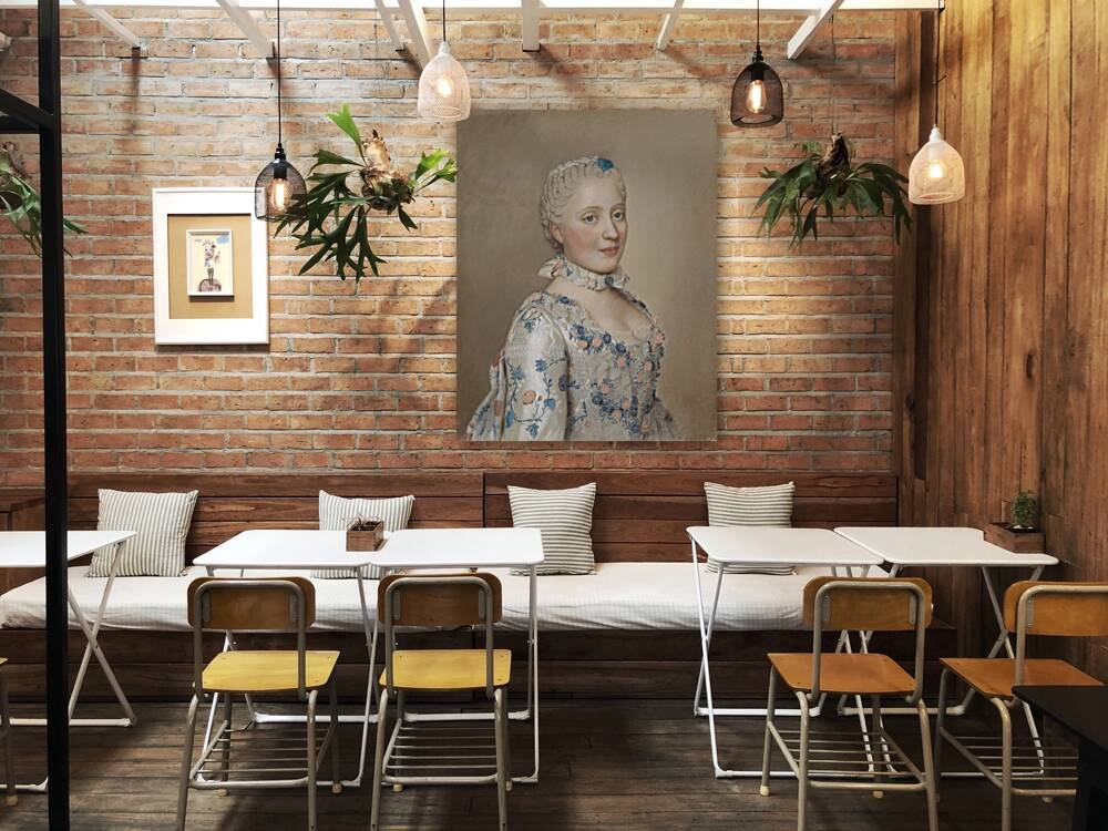 Maria Josepha of Saxony. Dauphine of France [1749] by Jean–Etienne Liotard [1702–1789] Reproduction