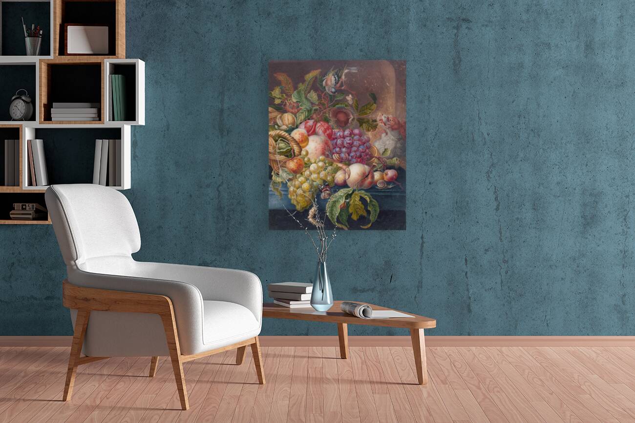 Fruit Still Life [1677–1726] by Herman Henstenburgh [1667–1726] Reproduction