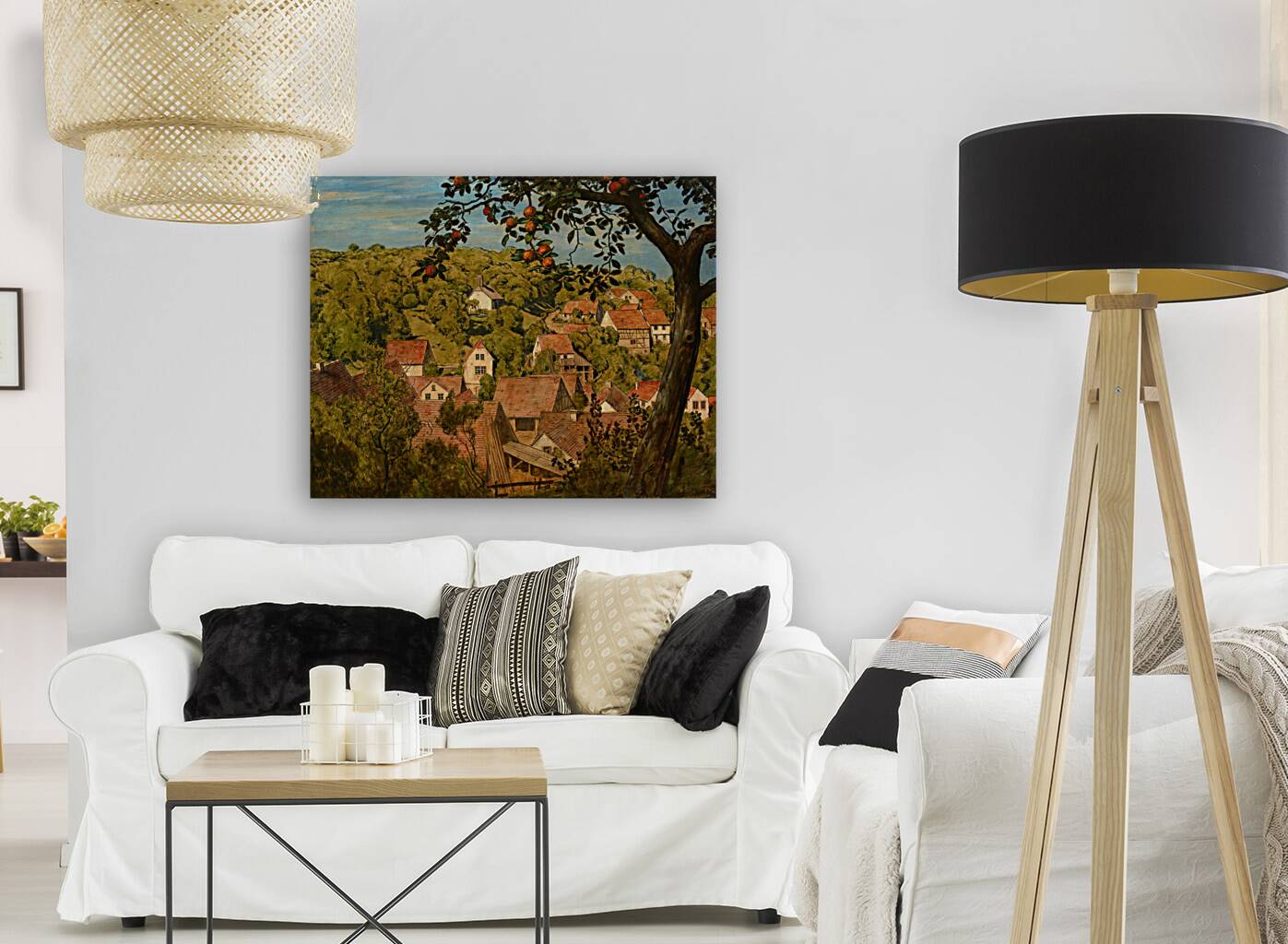 Blick auf Mamolsheim [1890] by Hans Thoma [1839–1924] Reproduction