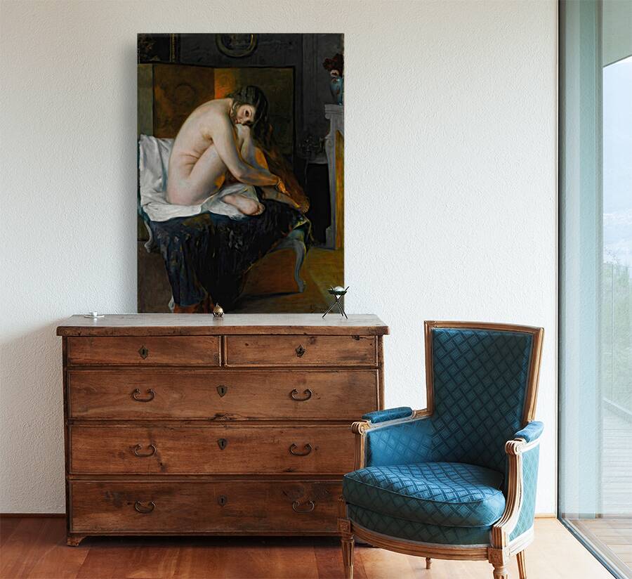 Before The Fire [1912] by Julius Leblanc Stewart [1855–1919] Reproduction