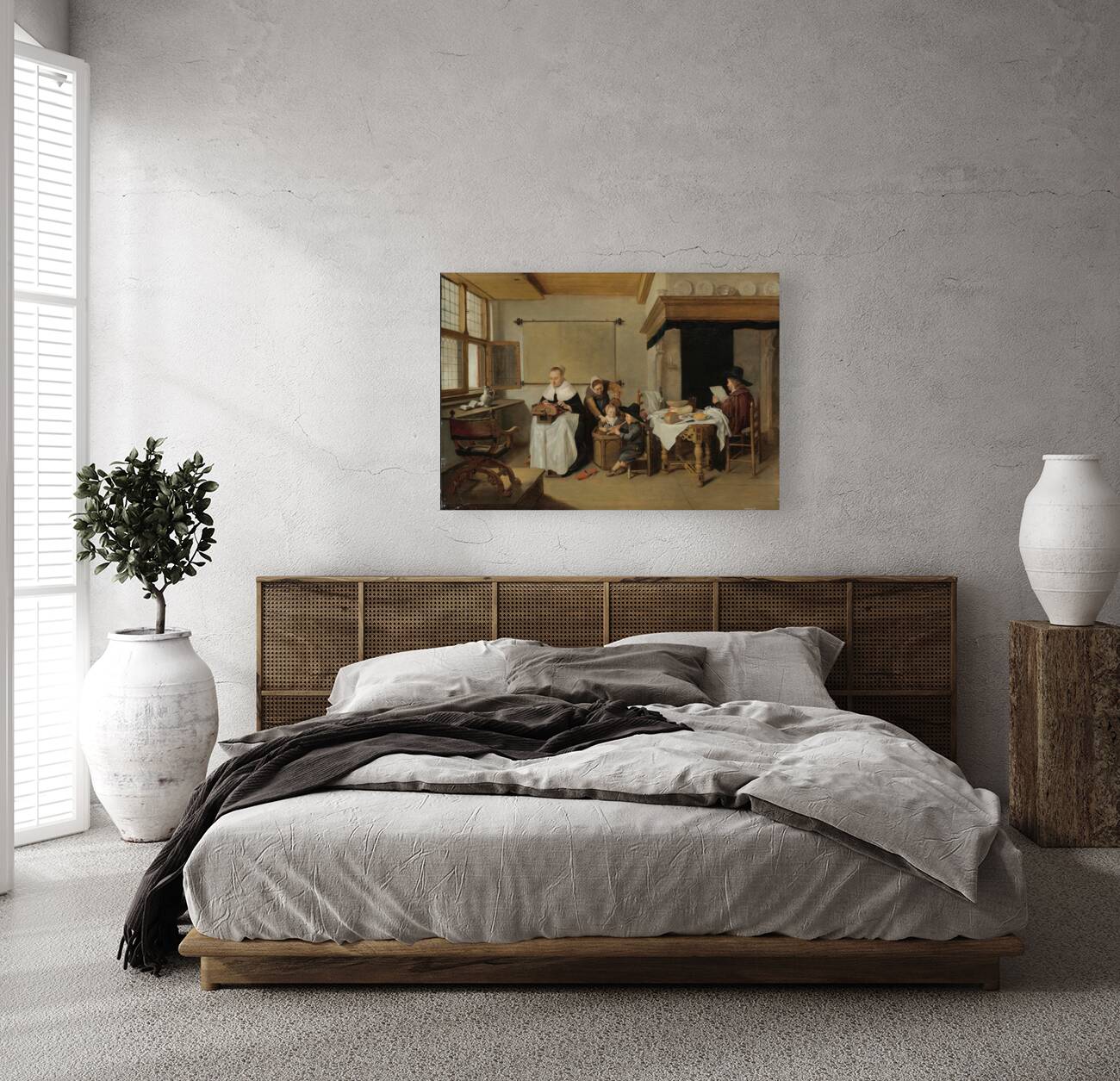 A Domestic Interior With a Family by Quirijn Van Brekelenkam [1622–1669] Reproduction