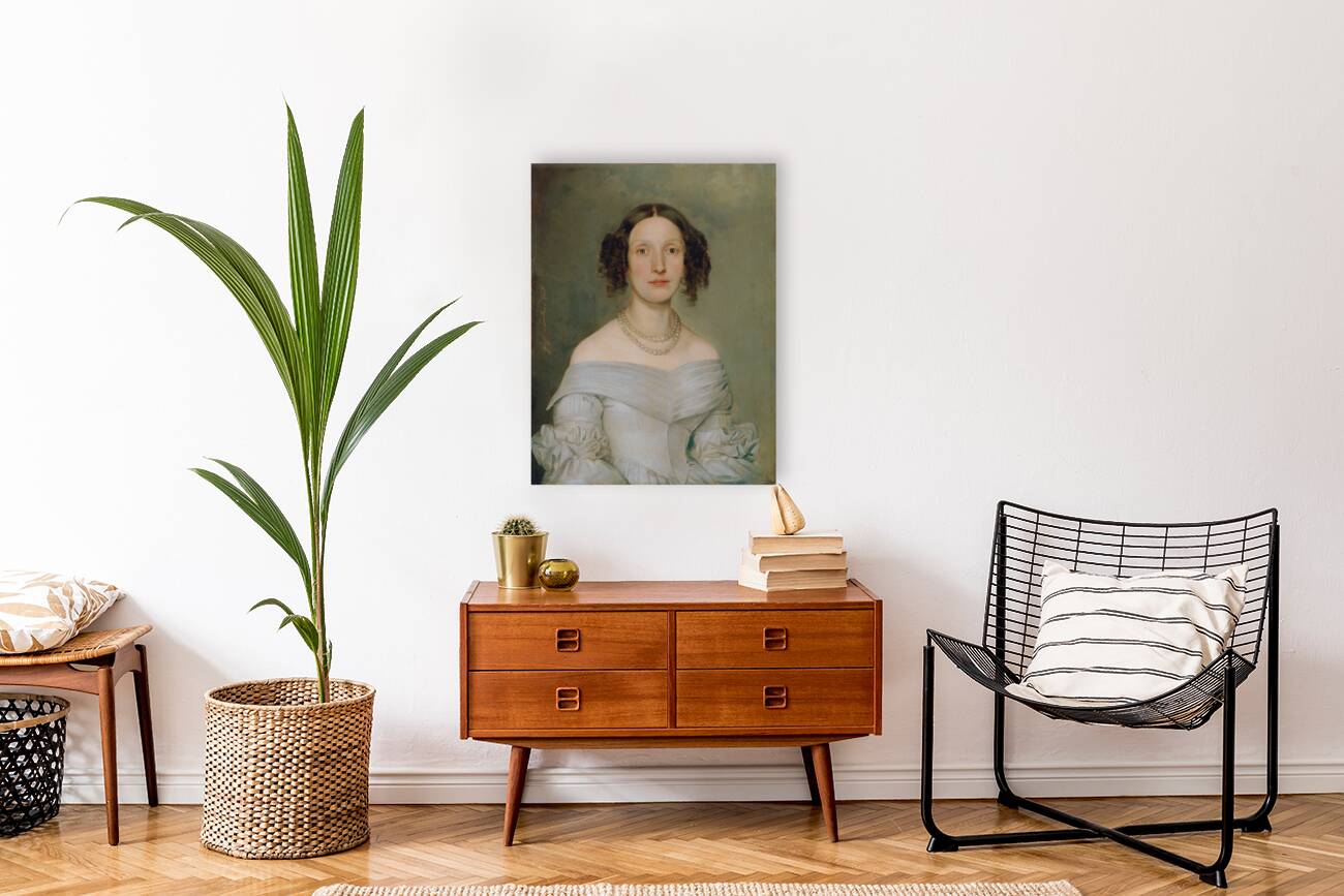 Dame in hellblauem Kleid [1840] by Johann Baptist Reiter [1813–1890] Reproduction