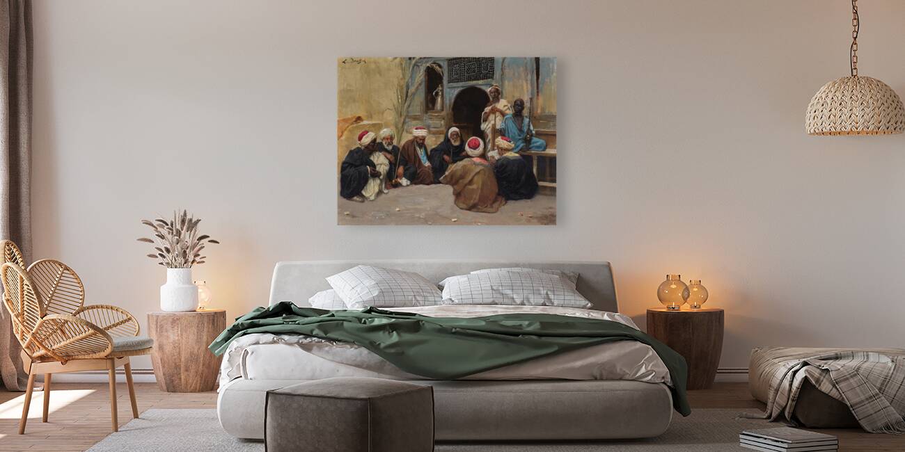 A Council Of Elders by Ludwig Deutsch [1855–1935] Reproduction