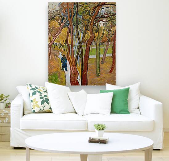 The garden of Saint Paul’s Hospital [The fall of the leaves’] by Vincent van Gogh [1853–1890] Reproduction