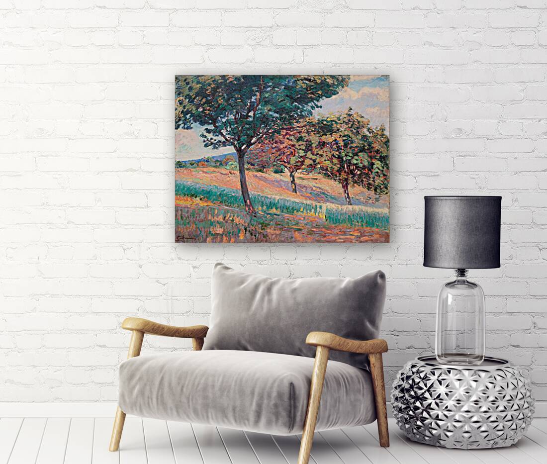 Verger à la lisiere d’un bois à Saint–Cheron [1893] by Armand Guillaumin [1841–1927] Reproduction