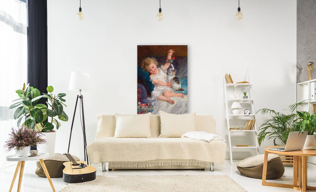 Playtime [1886] by Émile Munier [1840–1895] Reproduction