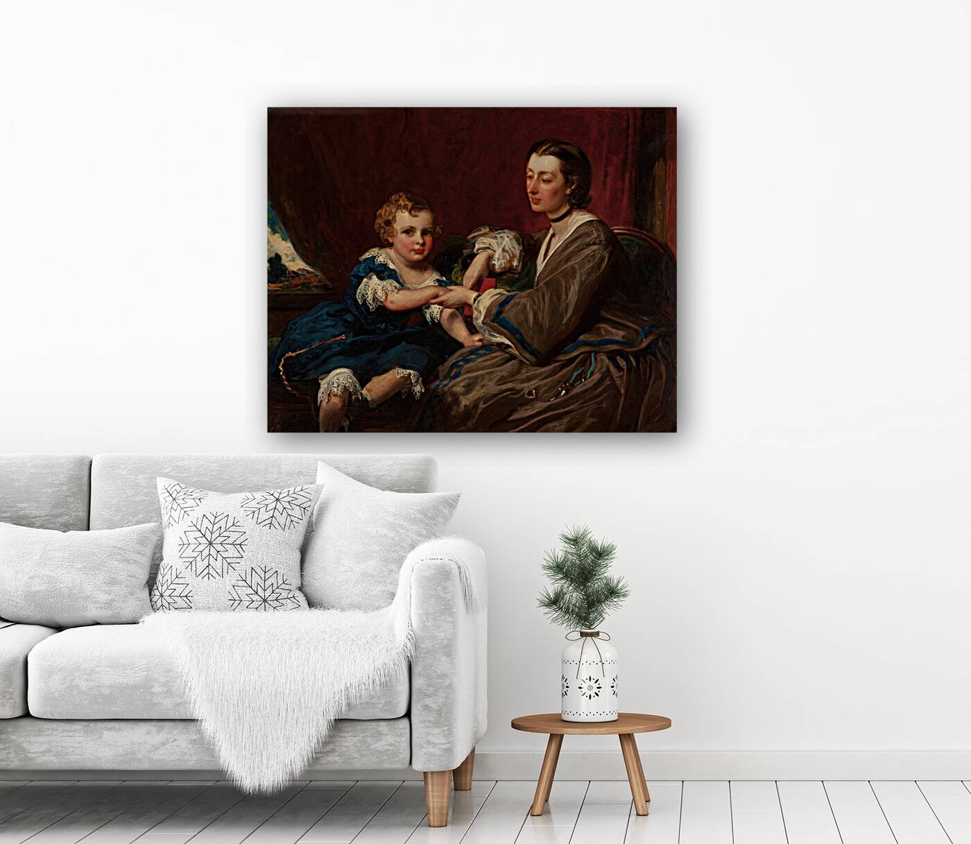 A Mother and Daughter by James Sant [1820–1916] Reproduction