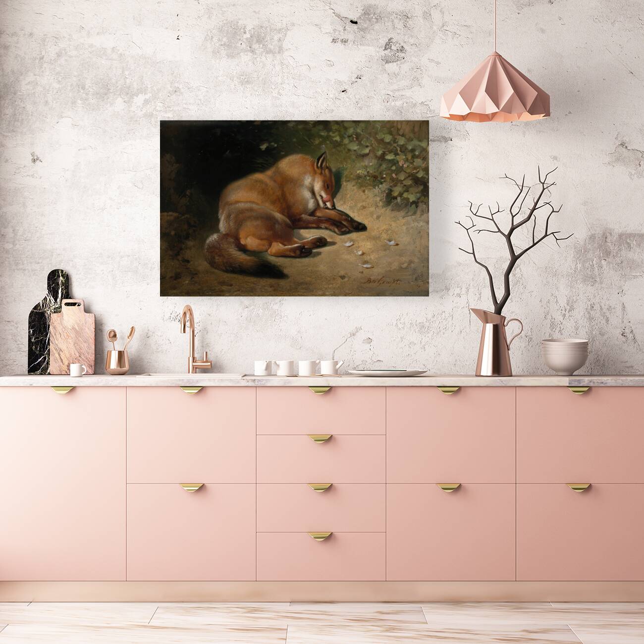 After the meal [1846–1879] by Bernard te Gempt [1826–1879] Reproduction