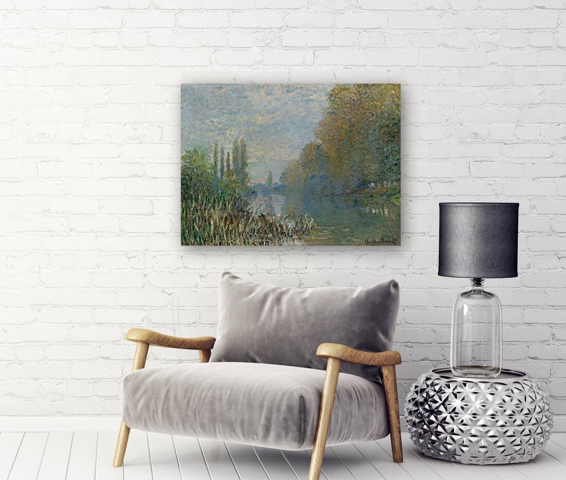 Bords De La Seine En Automne [1876] by Claude Monet [1840–1926] Reproduction