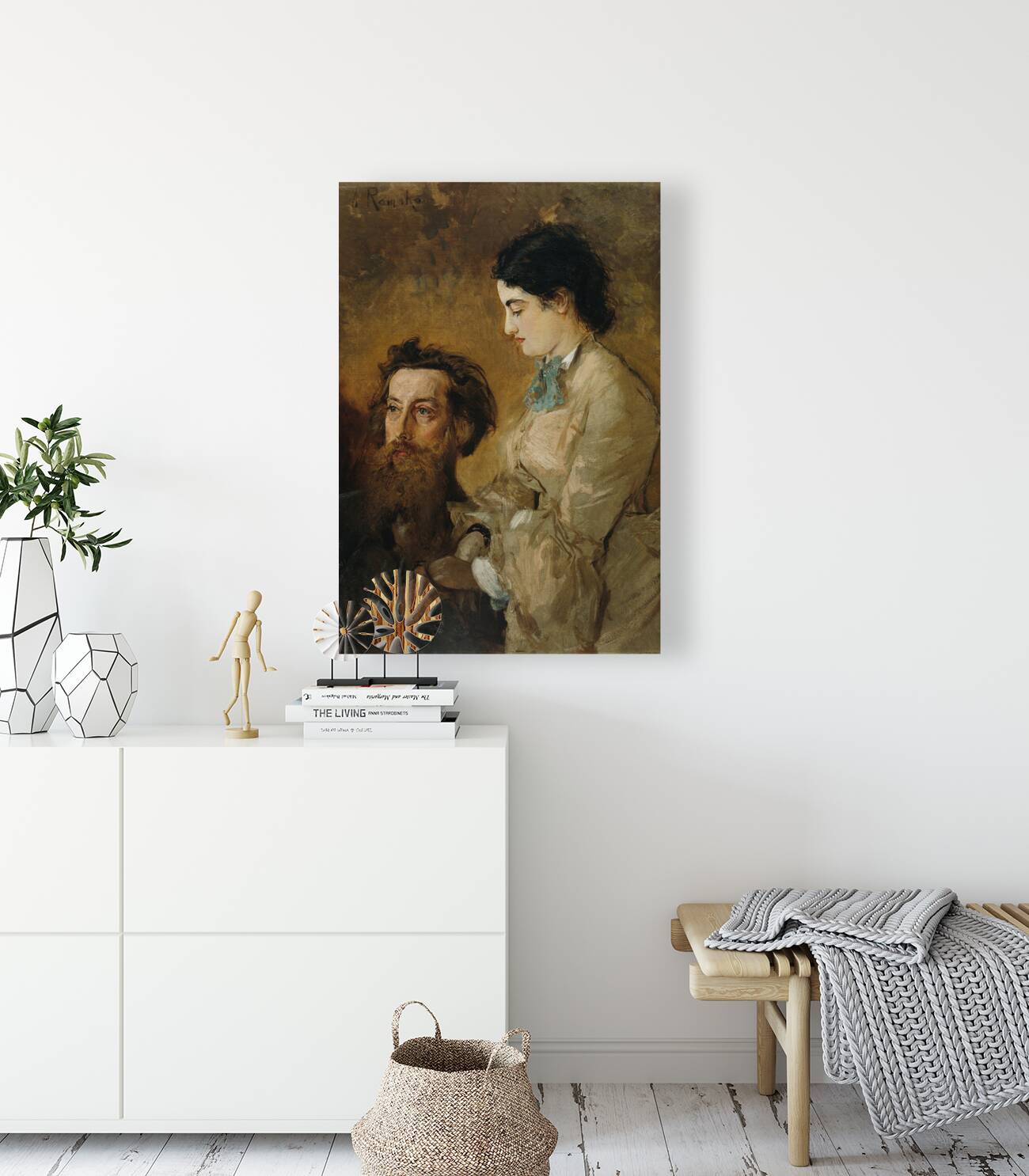 Der Bildhauer Reinhold Begas mit seiner Frau Margarethe [1869–1870] by Anton Romako [1832–1889] Reproduction