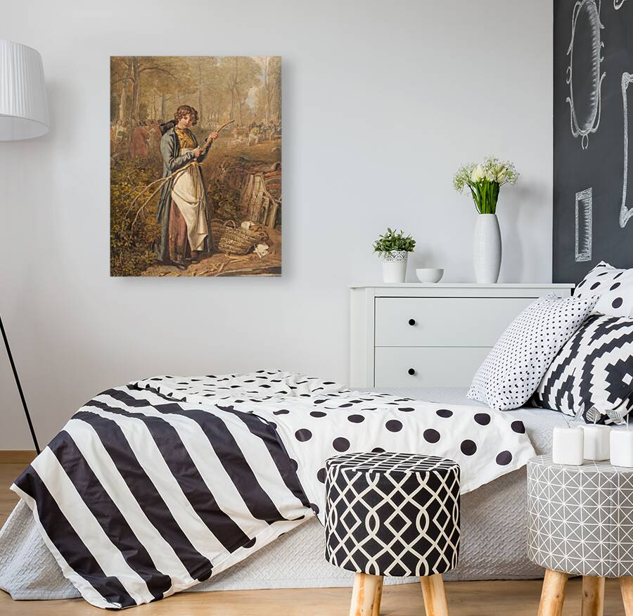 Barking Timber in Wychwood Forest. Oxfordshire [1818] by Joshua Cristall [1765–1847] Reproduction