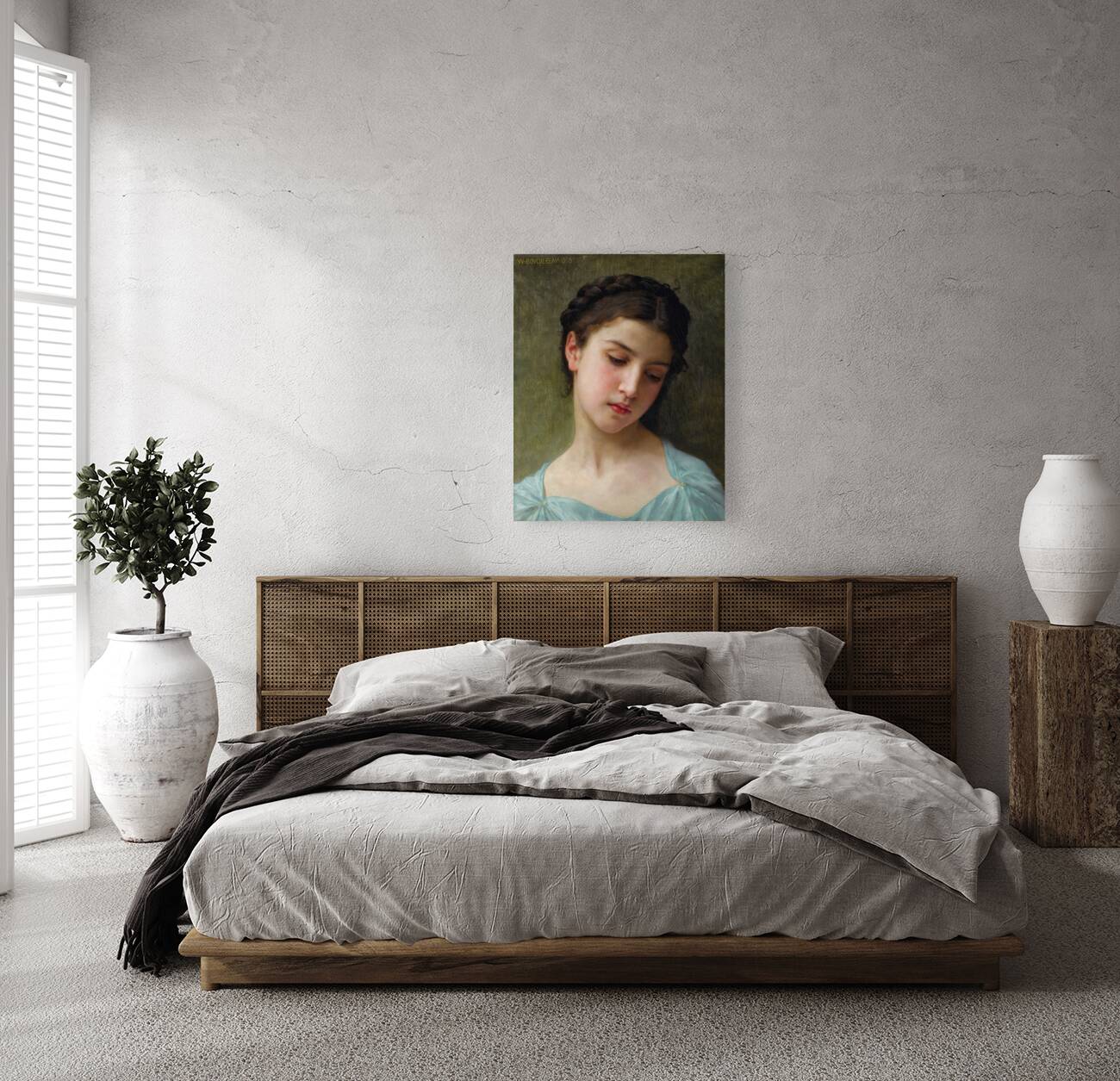 Portrait De Jeune Fille [1898] by William Bouguereau [1825–1905] Reproduction