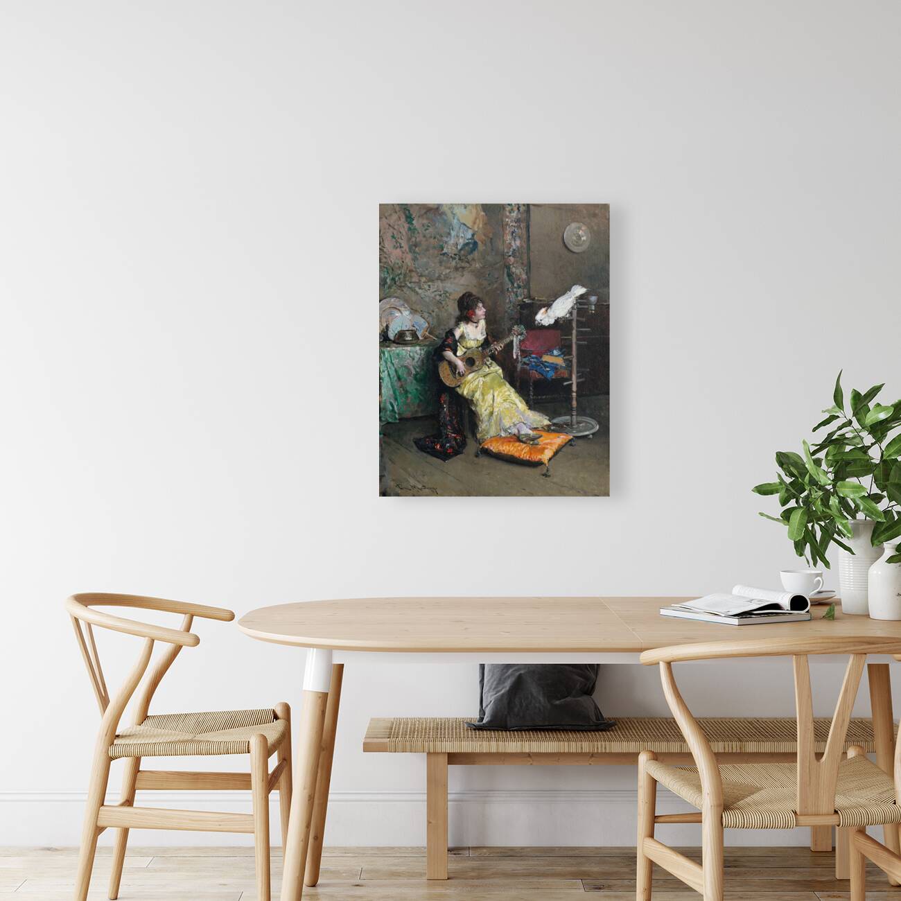 Woman With A Parrot [c. 1872] by Raimundo de Madrazo y Garreta [1841–1920] Reproduction