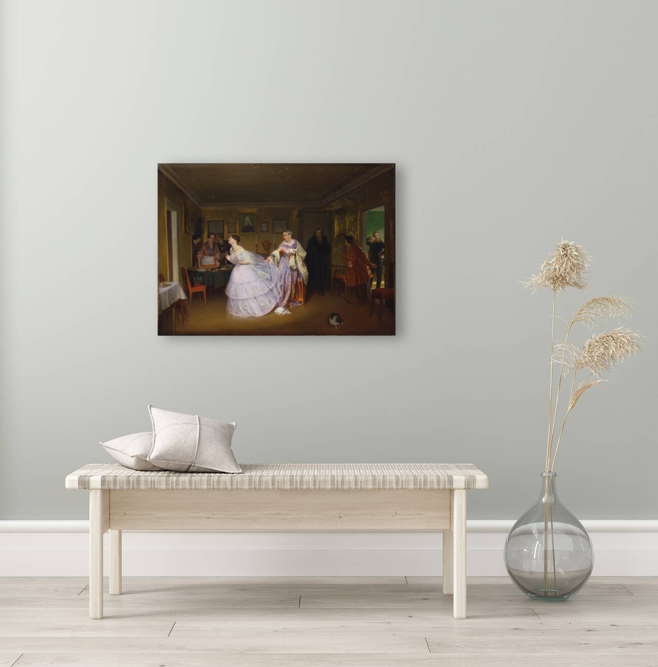 The Major Makes a Proposal [Inspecting a Bride in a Merchant’s House] by Pavel Fedotov [1815–1852] Reproduction