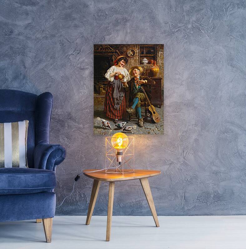 Grandpa’s coffee by Eugenio Zampighi [1859–1944] Reproduction