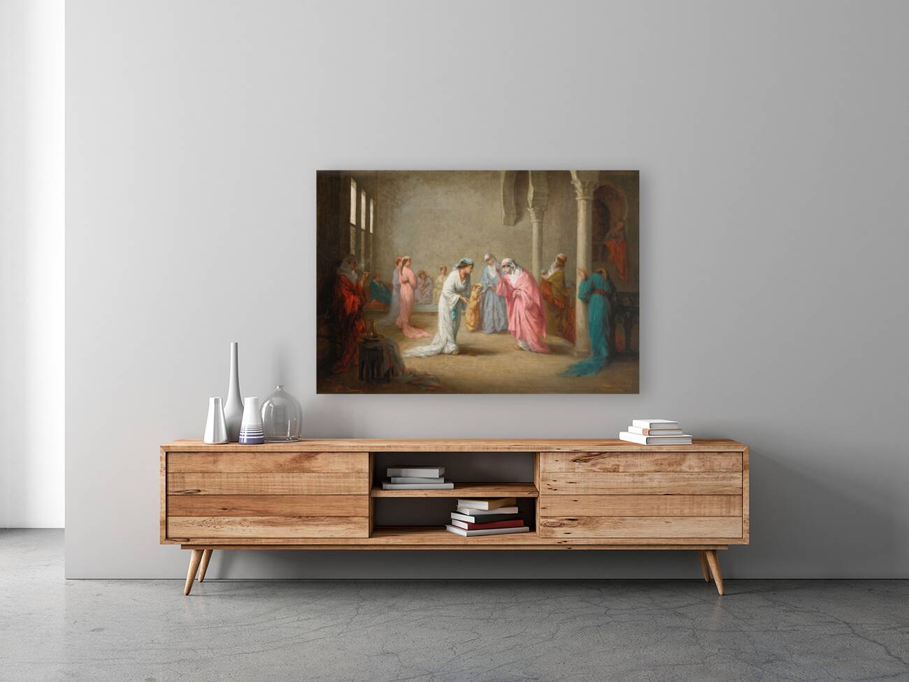 A Visit. A Harem Interior by Henriette Browne [1829–1901] Reproduction