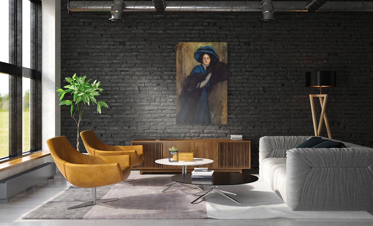 Portrait of a Lady in Blue [1897–1905] by Raimundo de Madrazo y Garreta [1841–1920] Reproduction