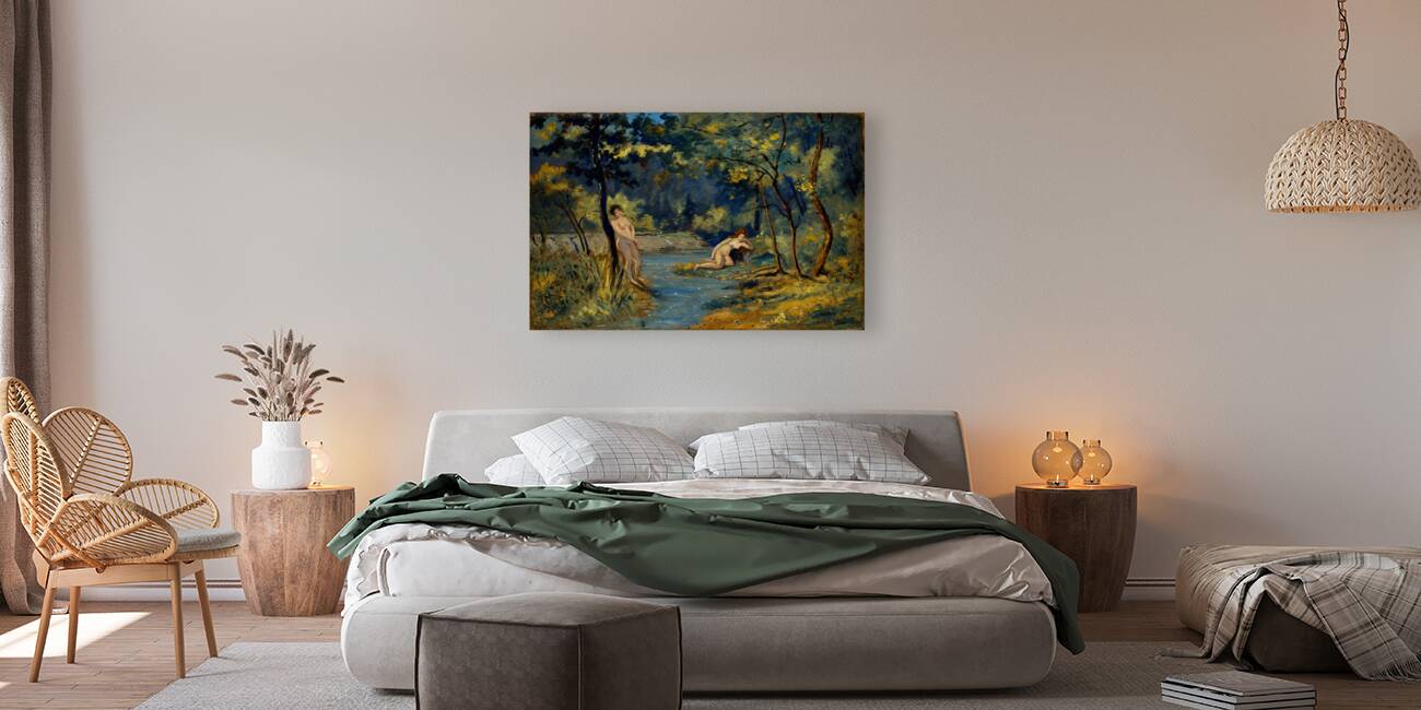 Standing and Reclining Nymphs [1908] by Louis Michel Eilshemius [1864–1941] Reproduction